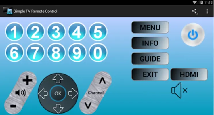 Simple TV Remote Control android App screenshot 1